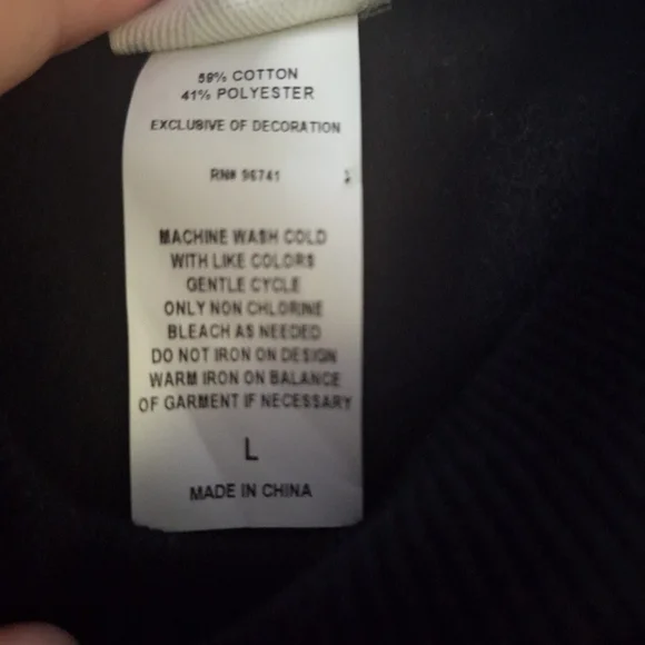 SELF ESTEEM| WOMEN'S BLACK "WARRIOR" SWEATSHIRT SIZE L - Picture 10 of 16